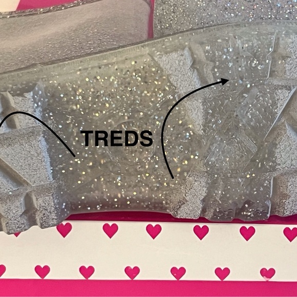 Olive and Edie Silver Sparkly Rain Boots- Big kids - Picture 3 of 5